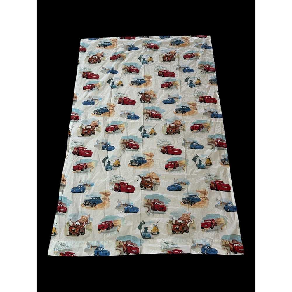 Pottery Barn Kids Disney Pixar Cars Organic Cotton Toddler Crib Flat Sheet 45x65